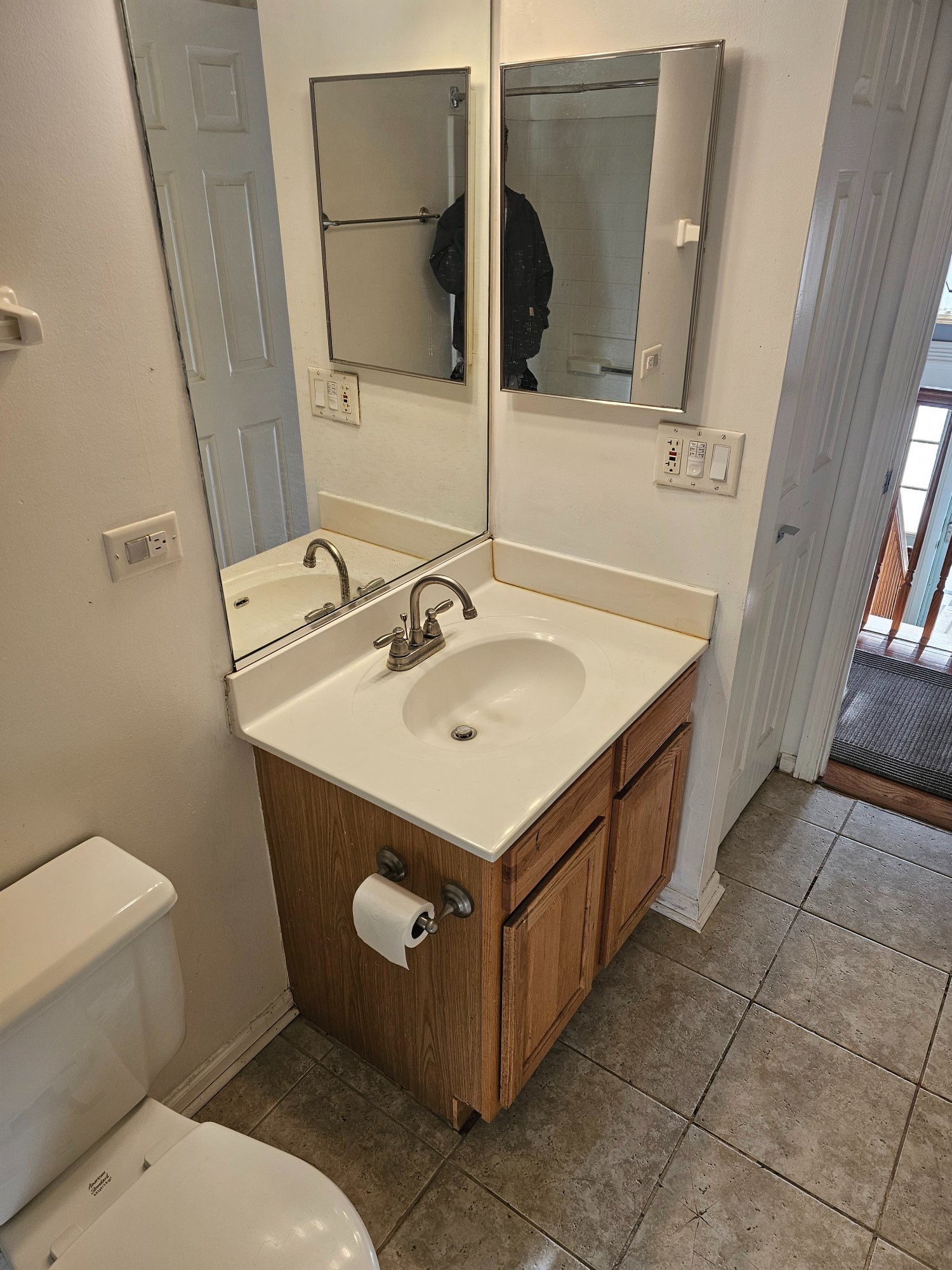 Before — original vanity