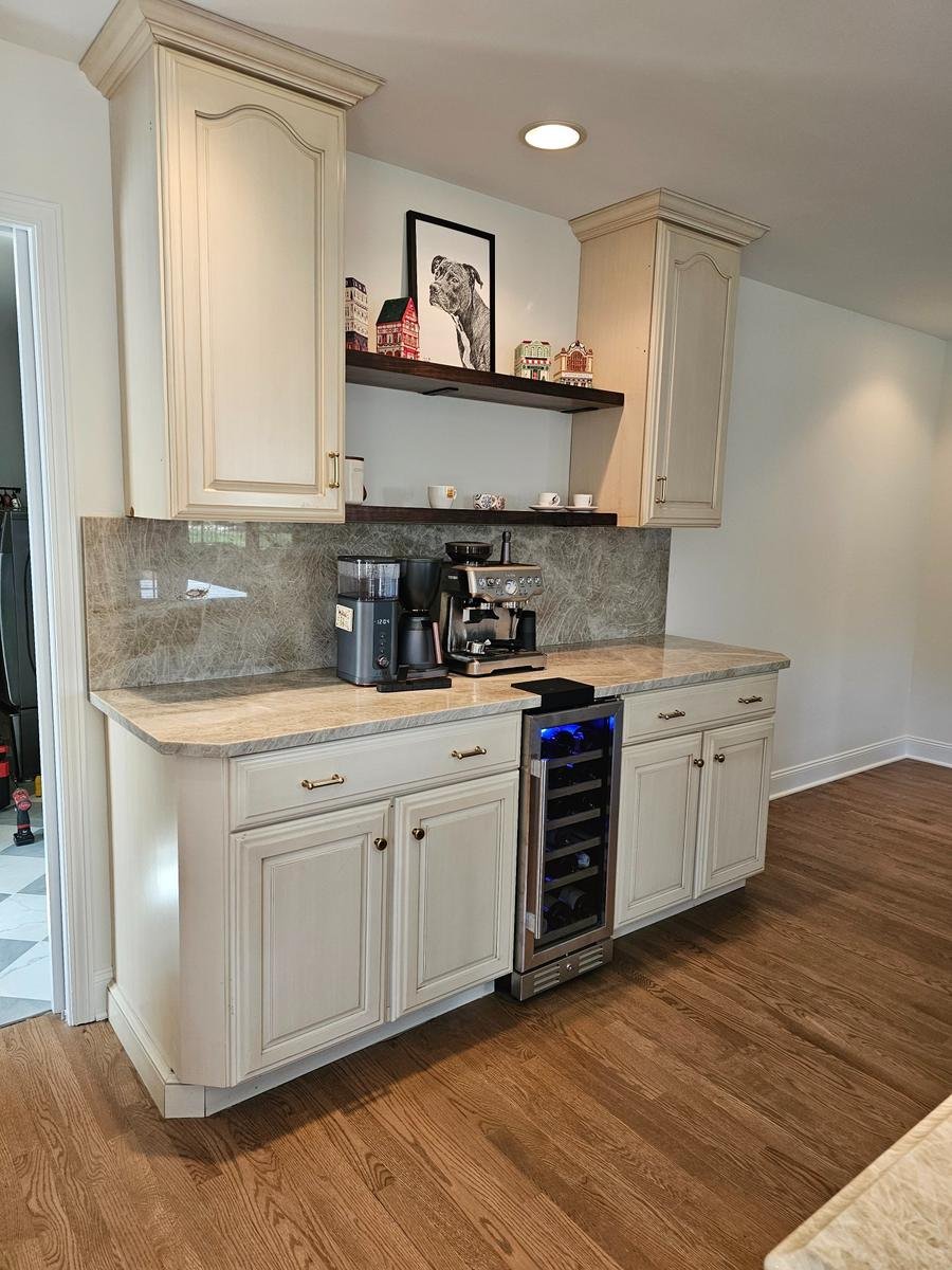 Cream cabinetry wine cooler Arlington Heights IL
