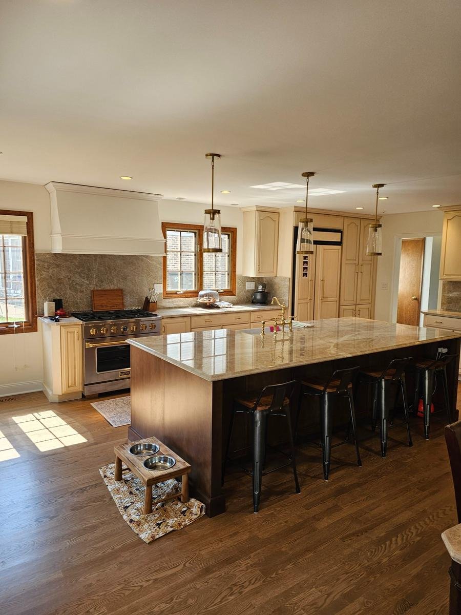 Open concept kitchen island Arlington Heights IL